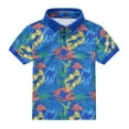 thumbnail image 1 of Akiihool Boys Polo Shirts Toddler Boys Button Down Short Sleeve Polo T-Shirt Kids Cute Cartoon Print Tops for Summer(Dark Blue,18-24 Months), 1 of 7