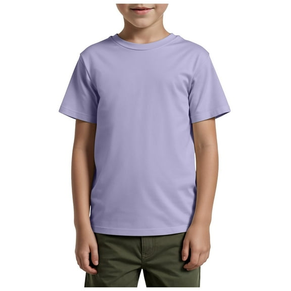 Akiihool Boys Shirt Kids Shirt for Toddler Boys Girls Kids Tees T-Shirts (Purple,5-6 Years)