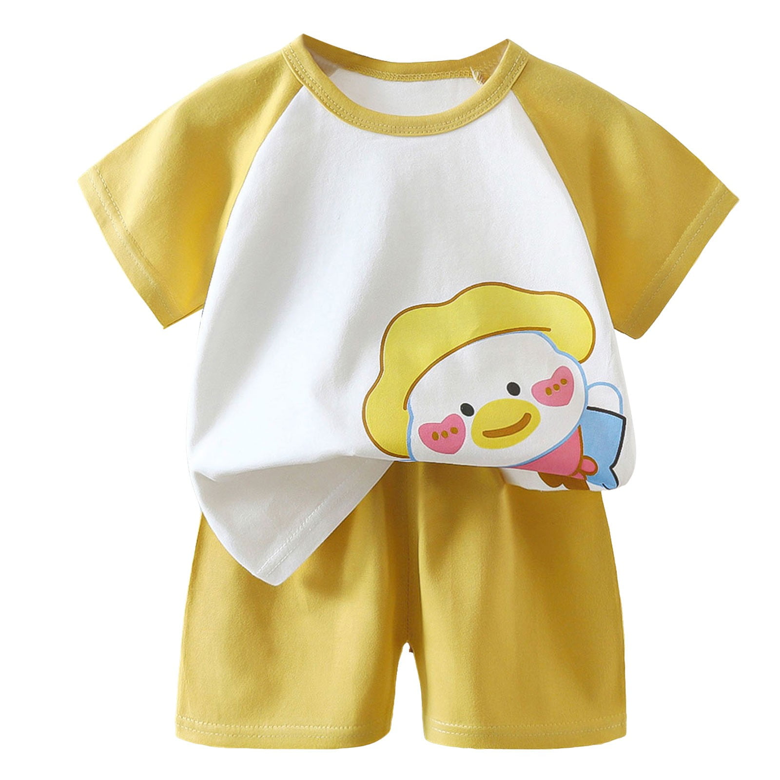 Boys Yellow Checkered 3-Piece Summer Outfit – Shirt, Tee & Shorts