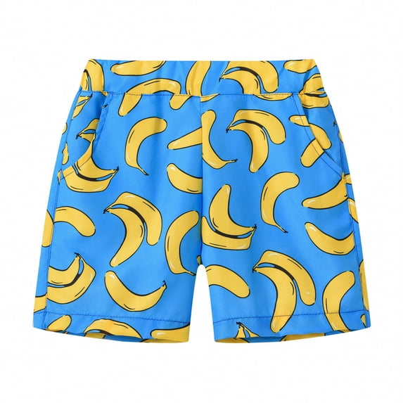 Akiihool Boys Shorts Baby Boys Pull On Cartoon Pattern Cotton Shorts (Sky Blue,7-8 Years)