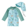 thumbnail image 1 of Akiihool Boys Swim Set Quick Dry Boys Swim Set Rash Guard & Bathing Suit (Light Green,3-6 Months), 1 of 8