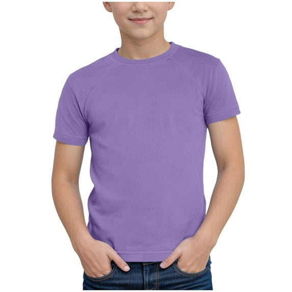 Akiihool Boys T Shirts Boys Girls Shirts T-Shirt Clothes Kids Youth Short Sleeve Tees (Purple,3-4 Years)