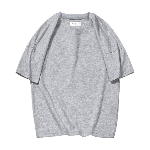 Akiihool Boys Tee Shirts Short Sleeve Crewneck T-Shirts Top Tee Toddler Boys' Cotton T-Shirt(Grey,7-8 Years)