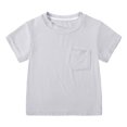 thumbnail image 1 of Akiihool Boys Tshirt Boy's Short Sleeve Crew Neck T-shirt (Light Gray,3-6 Months), 1 of 5