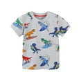 thumbnail image 1 of Akiihool Boys Tshirts Boys' Short Sleeve Cotton Graphic T-Shirt Crewneck(Grey,2-3 Years), 1 of 8