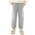 thumbnail image 1 of Akiihool Boys Uniform Pants Boys Pull on Skinny Fit Stretch Straight Pant (Grey,4-5 Years), 1 of 7