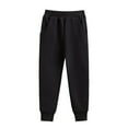 thumbnail image 1 of Akiihool Boys Uniform Pants Boys Wide-Leg Pants Summer Jogger Sweatpants with Pockets for Boys or Boys (Black,4-5 Years), 1 of 5