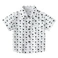 thumbnail image 1 of Akiihool Boys Uniform Shirts Printed Shirt for Boy Short Sleeve Tropical Holiday Summer Beach Shirts(White,6-12 Months), 1 of 7