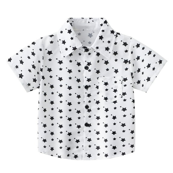 Akiihool Boys Uniform Shirts Short Sleeve Boys' Big Short Sleeve Matt Polo Shirt (White,18-24 Months)