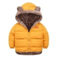 thumbnail image 1 of Akiihool Boys Winter Coat Boys Hoodies Heavyweight Fleece Jackets for Kids Flannel Shirt Jacket Cozy Plaid Flannel Shacket (Yellow,5-6 Years), 1 of 7