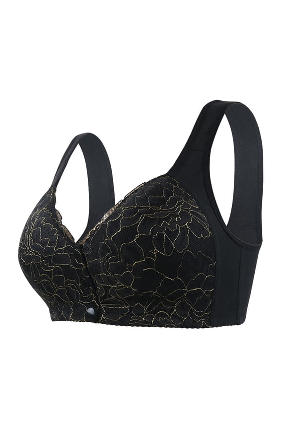 Bras for Women Full Coverage Women's Comfort Revolution Wireless Bra, ComfortFlex Fit Full Coverage Bra (Black,46)