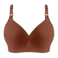 thumbnail image 1 of Akiihool Bras for Women Women's Push Up Wireless Bra Padded T Shirt Bras No Underwire Plunge (Coffee,50), 1 of 3