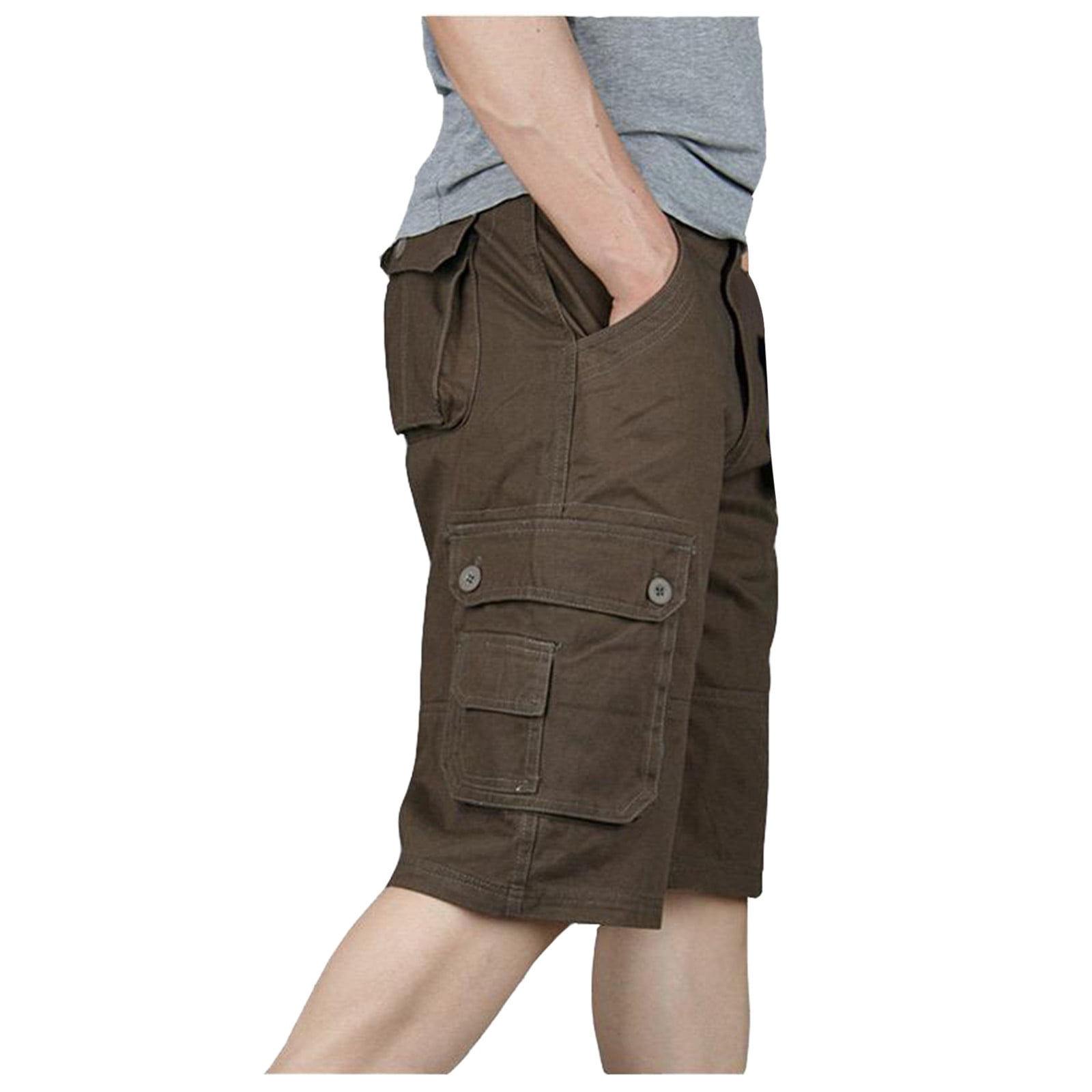Akiihool Cargo Shorts For Men Men's Long Cargo Shorts Casual Below