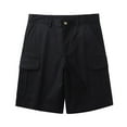 thumbnail image 1 of Akiihool Cargo Shorts For Men Men's and Big Men's Stretch Cargo Shorts (Black,3XL), 1 of 5
