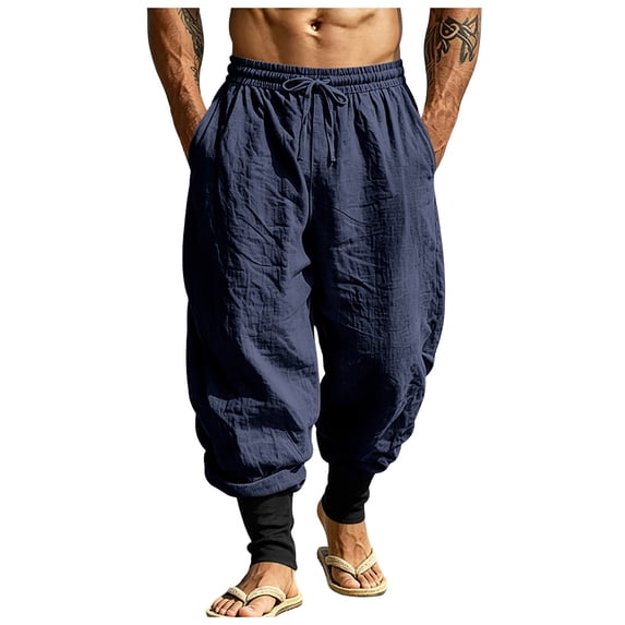 Akiihool Casual Men Pants Men's Athletic Fit Casual Stretch Chino Pant Workout Navy,XXL