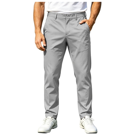 Akiihool Casual Pants Men Men's Performance Extreme Comfort Cargo Pant for Winter Casual Light Gray,38