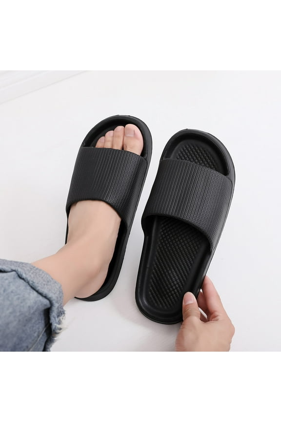Casual Sandals Men Mens Flip Flop Open Toe Straps Orthotic Summer Sport Sandals with Soft Cushion Arch Support (Black,11)