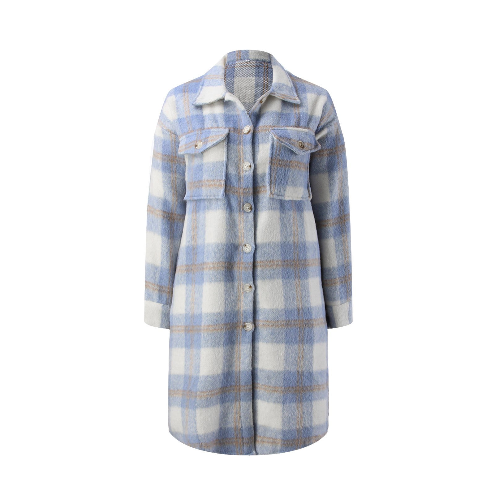 Plus size plaid hot sale peacoat