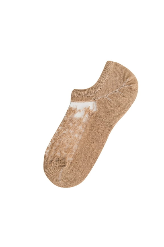 Compression Socks for Women No Show Socks Womens Non Slip Low Cut Socks for Women (Coffee,One Size)