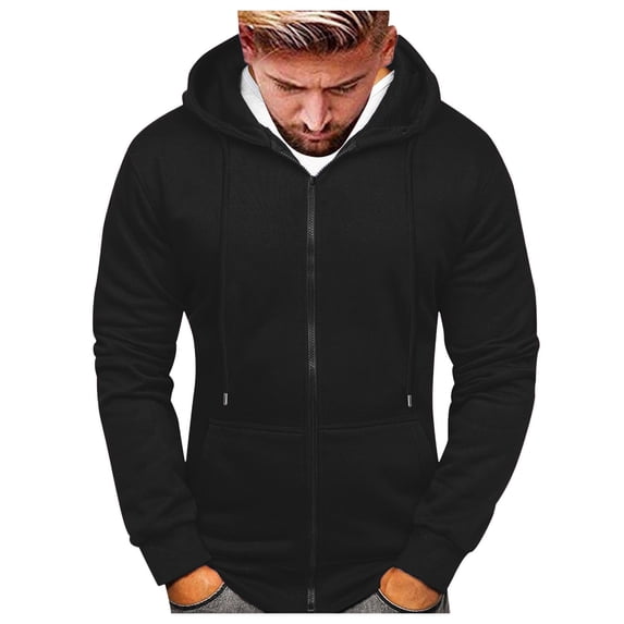 Akiihool Crewneck Sweatshirts Mens Hooded Sweatshirt Hoodies Cotton Lightweight Hoodie Sweatshirt Summer Casual Hooded Shirt (Black,XXXL)