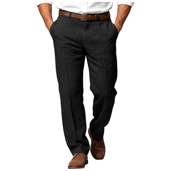 Akiihool Dress Sweatpants for Men Mens Cargo Pants Elastic Waist for Men Casual Long Trousers Pants Black,XL