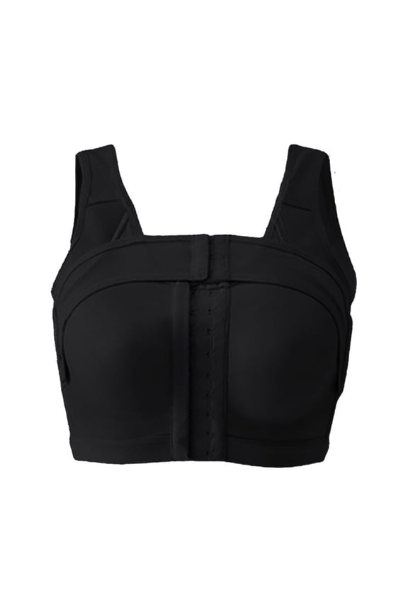 Everyday Bras Plus Size Full-Freedom Front Closure Bra, Wireless Cotton Sleep Bras for Women (Black,M)