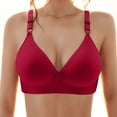 thumbnail image 1 of Akiihool Everyday Bras Plus Size Pure Comfort Bralette with Smoothing Fit, Wireless Bra, T Shirt Bra for Everyday Wear (Red,36), 1 of 3