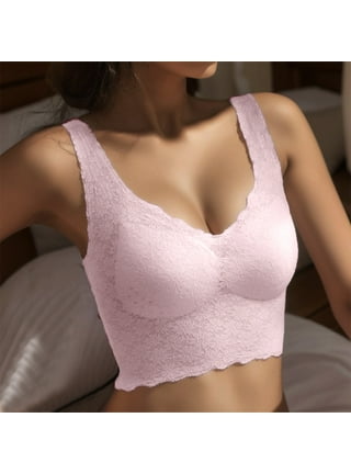 Lace Bras for Women Non Padded Bandeau Bra Wire Strapless Convertible  Bralettes Basic Layer Top Bra 