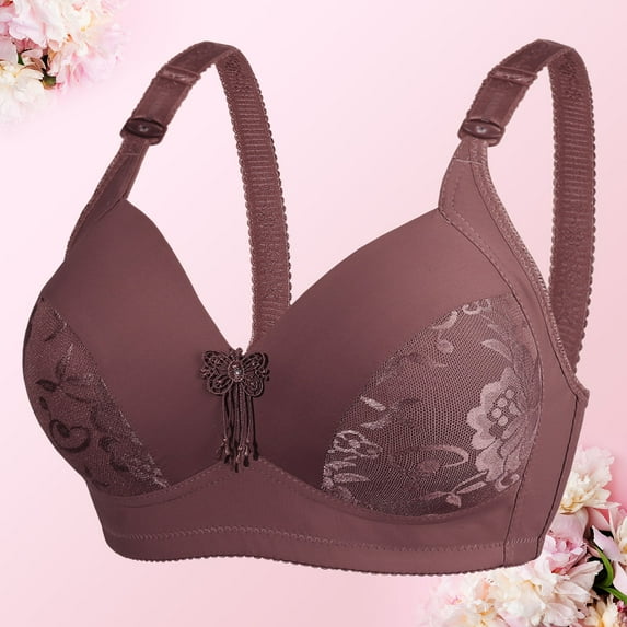 Akiihool Everyday Bras for Women Women's Beauty Back Bra with Extended Side Back Smoothing (Coffee,46)