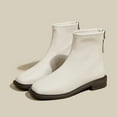 thumbnail image 1 of Akiihool Fall Boots for Women Women's Low Wedges Ankle Boots Women Snow Boots Winter Shoes Warm Slip On (White,8), 1 of 5