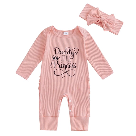Akiihool Fall Newborn Girl Clothes Baby-girls Long Sleeve Variety Bodysuits Winter Outfits Casual Pink,0-3 Months