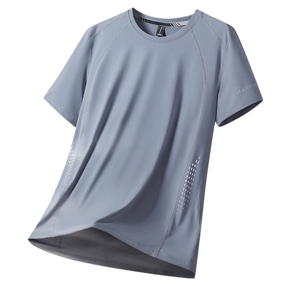 Akiihool Fitted Shirts Men Mens Oversized T-Shirts Heavyweight Cotton Stretch Fashion Thick Tee Tops,Size 3XL