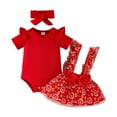 thumbnail image 1 of Akiihool Girl Bodysuit Unisex-Baby Short Sleeve Bodysuits (Red,12-18 Months), 1 of 9
