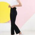 thumbnail image 1 of Akiihool Girl Pant Girls Wide-Leg Pants Summer Twill Straight Leg Pant (Black,8-9 Years), 1 of 3