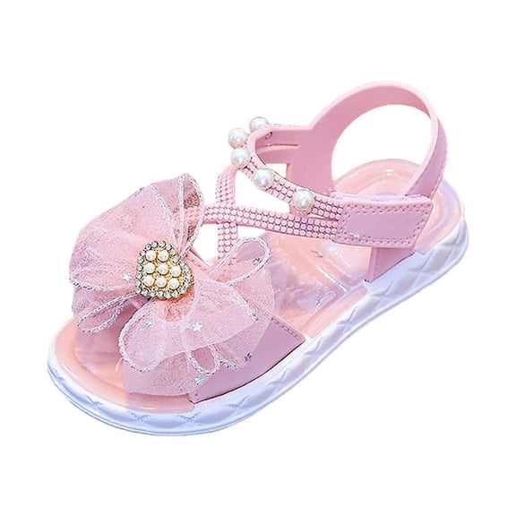Akiihool Girl Sandals Girls Sandal for Girls Shoes for Little Big Kids Sandals (Pink,6-7 Years)