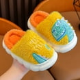thumbnail image 1 of Akiihool Girl Slippers Kids Winter Indoor Household Shoes Toddler Boys Girls Indoor Home Non-Slip Rubber Sole Shoes (Yellow,24), 1 of 4