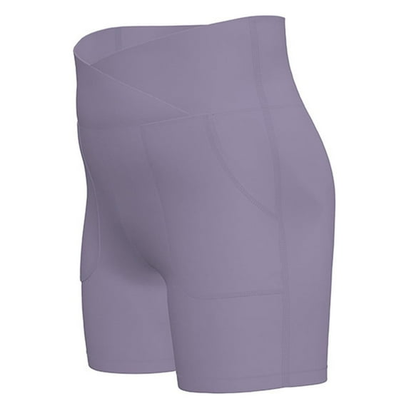 Akiihool Girl Yoga Shorts Girls Bike Shorts for Girls Toddler Dance Short Kids Biker Shorts (Purple,13-14 Years)
