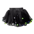 thumbnail image 1 of Akiihool Girl's Tutu Layered Princess Skirt with Pom Pom Puff Balls for Little Toddler Girls, Black Size 160, 1 of 4