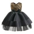 thumbnail image 1 of Akiihool Girls Dresses Sequin Girls Party Dress Bridesmaid Ball Gown Wedding(Black,5-6 Years), 1 of 9