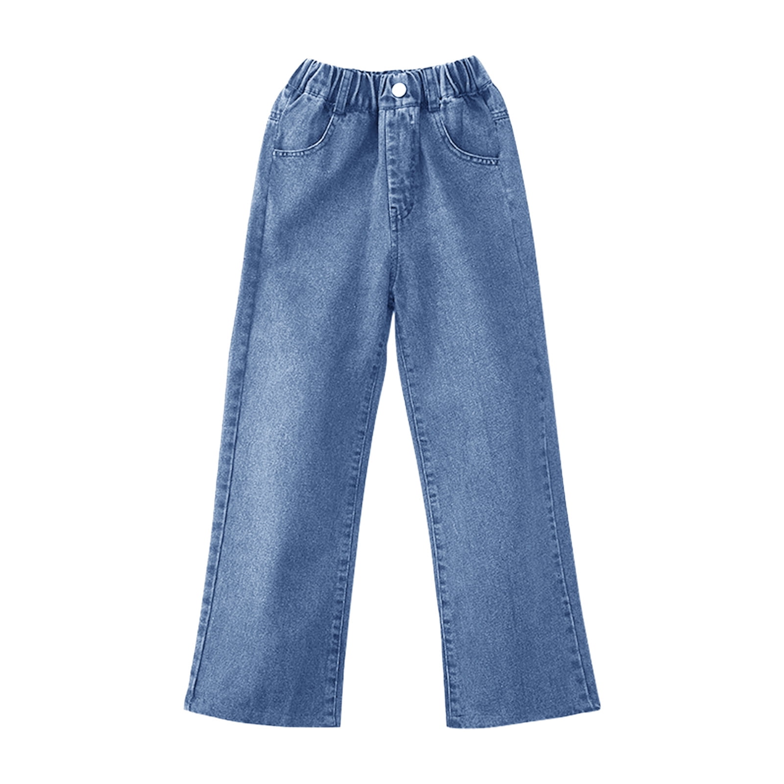 【KIXI】★(UNISEX) Twisted Denim Pants Akiihool Girl Pants Kids Girls Spring Fall Trousers Casual