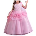 thumbnail image 1 of Akiihool Girls Princess Dress Children's Sequin Dress Big Bow Princess Dress Girl Flower Girl Dress(RD1,9-10Years), 1 of 9