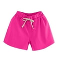 thumbnail image 1 of Akiihool Girls Shorts Girls' Pull-on Short Girls's School Uniform Shorts Pull-on Fit Stretchy Material (Hot Pink,8-9 Years), 1 of 3