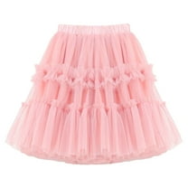 Akiihool Girls Skirt Little Girls and Big Girls Tulle Tutu Skirt (Pink,3-4 Years)