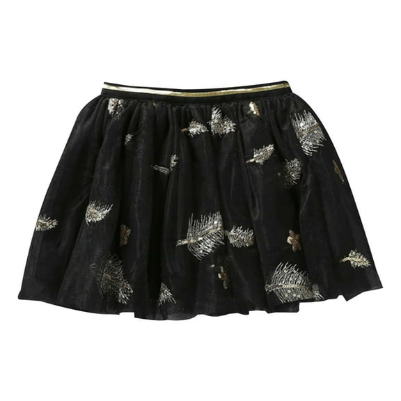 Akiihool Girls Skirts 3 Layered Tutus for Girls,Tulle Tutu Skirts Little Girls, Birthday Dance Halloween Party(Black,5-6 Years)