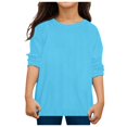 thumbnail image 1 of Akiihool Girls T Shirts Girls Long Sleeve Tees Basic Crewneck Soft T-shirts Shirts for Girls (BU1,11-12 years), 1 of 3