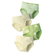 Akiihool Girls Underwear Toddler Girls' Potty Trainer Brief Moisture-Wicking Panty (Green,3-4 Years)