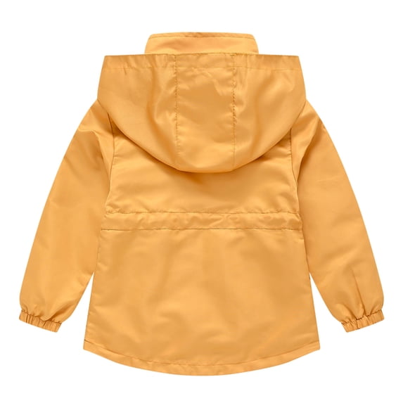 Akiihool Girls Winter Coats Girls and Toddlers' Polar Sherpa Hoodie Coat Fall Winter Outwear (Orange,7-8 Years)