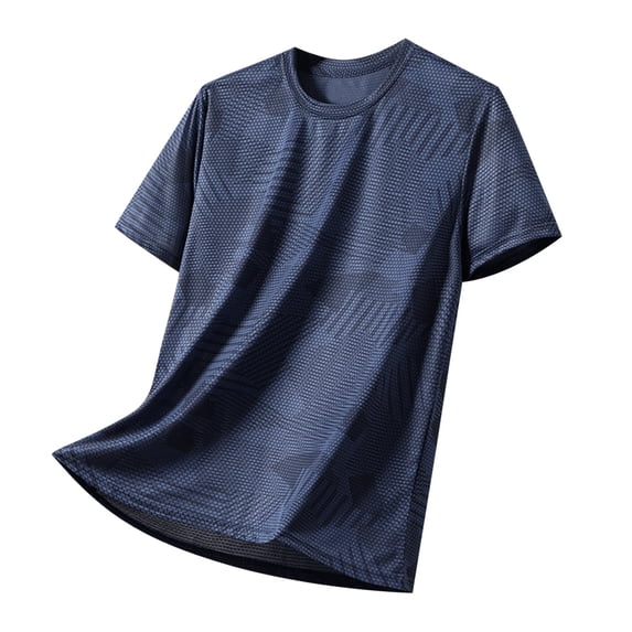 Akiihool Heavy Oversized T Shirt Men Mens Casual Basic T Shirt Slim Fit Pullover Lightweight Short Sleeve Tops(Dark Blue,3XL)