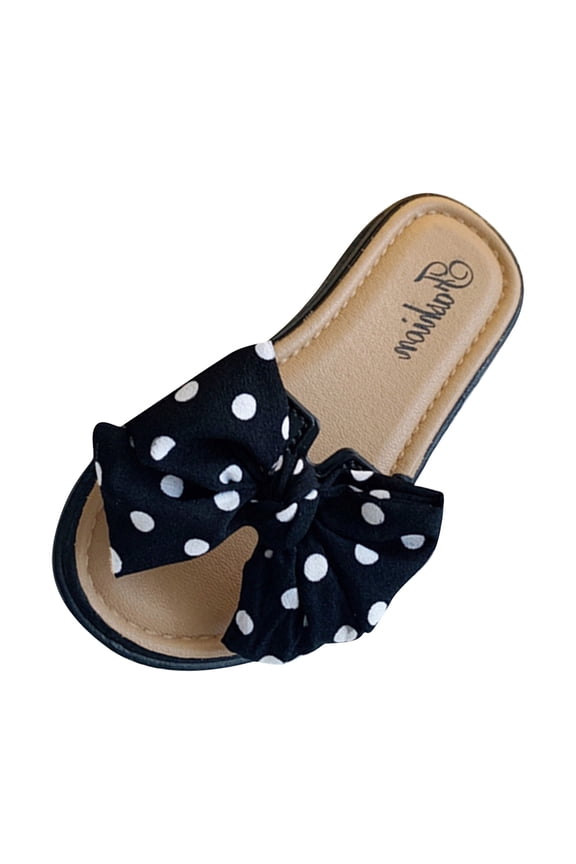 House Slippers for Girls Kids Slides Boys Girls Slippers Shower House Slip on Slide Sandals for Indoor Outdoor Shoes (Black,11)