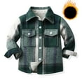 thumbnail image 1 of Akiihool Jacket Boy with Hood Boy's Full Zip Polar Quarter-Zip Pullover Jacket (Green,6-7 Years), 1 of 2